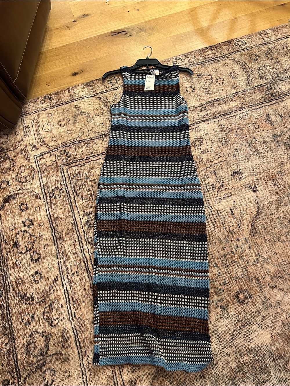 Divided Striped Knit cover up dress
